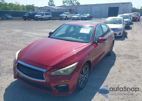 2014 Infiniti Q50 Hybrid Sport из США, поврежденный, VIN JN1AV7AR3EM701694